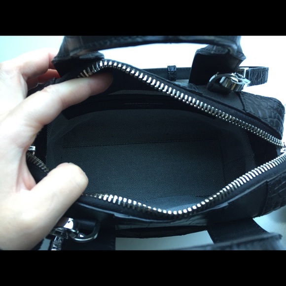 Alexander Wang Rogue Satchel Bag Black Croc - Picture 6 of 8